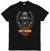 Унисекс футболка с графическим принтом в стиле Harley-Davidson, футболка с принтом 'Орел и Череп', размеры S-3XL