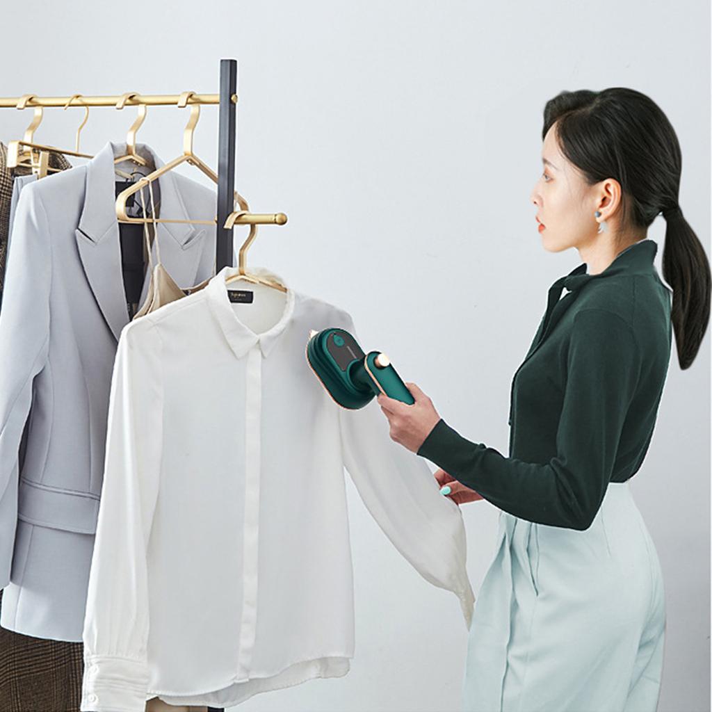 Portable Handheld Steam Iron Mini Travel Iron Fabric Garment Iron Hanging Ironing Wrinkles Removing Lightweight Steamer for Home Office Travel