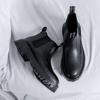 Модные новые классические ретро-ботинки «Челси» из кожи на толстой подошве, мужские модные ботинки, мужские повседневные ботинки в британском стиле, нескользящие, удобные ботинки