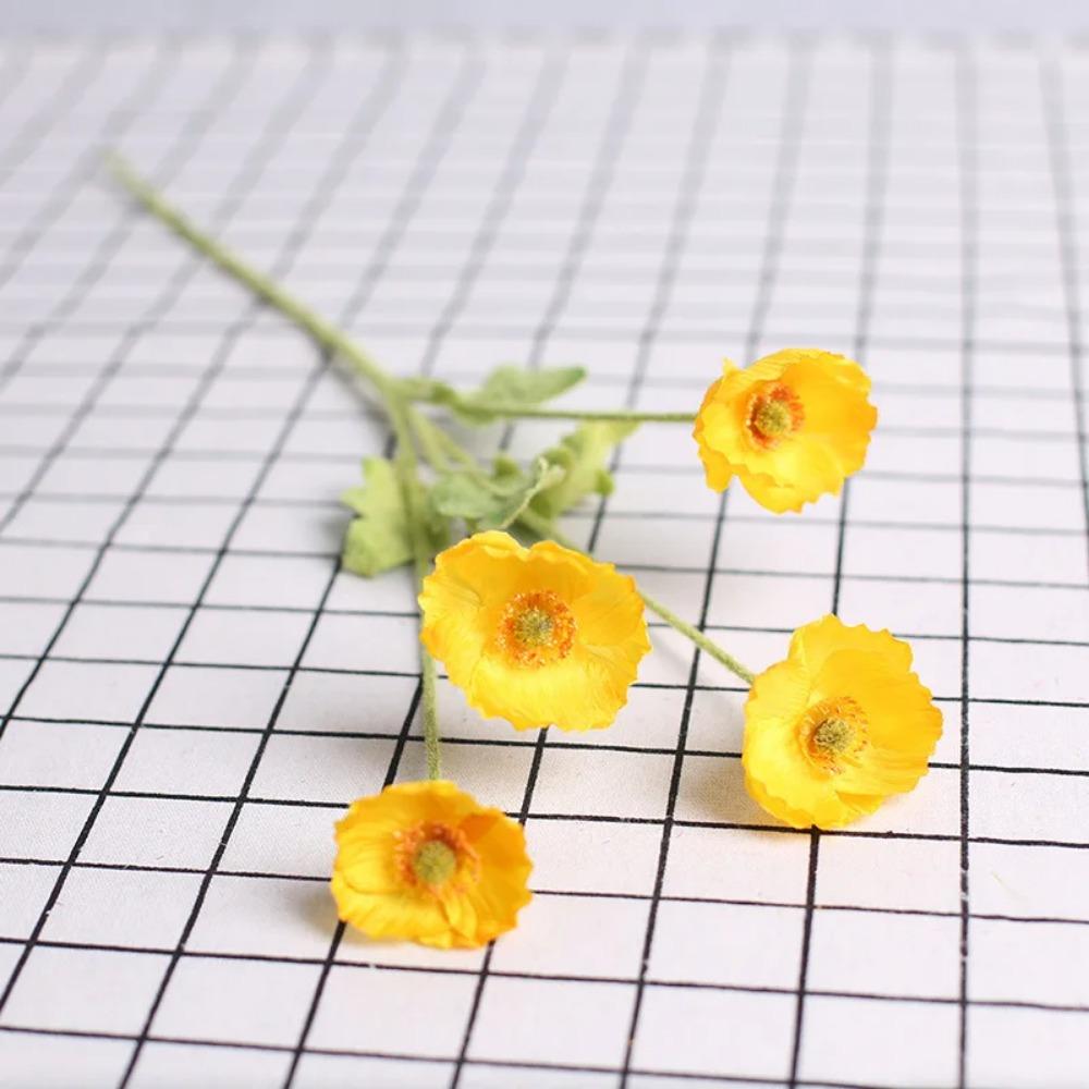 Yumei Искусственный цветок, Бархатный цветок мака Свадебное украшение Украшение для дома Искусственный шелковый цветок Поддельный цветок