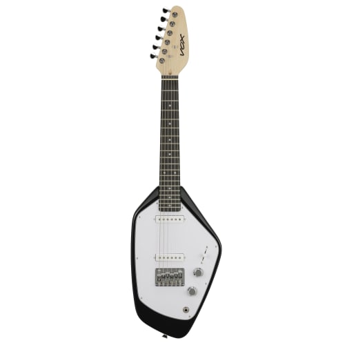 VOX MARK V mini BK mini guitar, black, short scale, regular tuning, ideal for women and children with small hands, includes carry bag