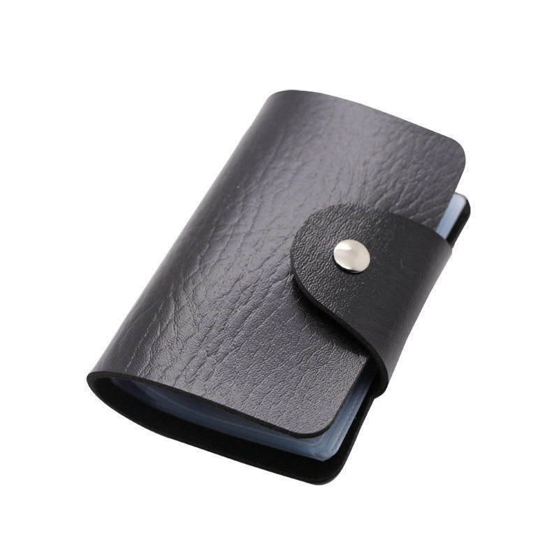 Fashion Faux Leather Credit Card Holder 24 Bits Card Case Business Card Holder Wallet