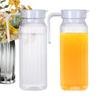 Бутылка для холодной воды Акриловая прозрачная бутылка для сока Кувшин для ледяного сока с крышкой небьющийся для бара дома ресторана кофейни