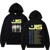Рок-группа JLS Зимний тур хитов Подарочное худи для фанатов Мужская винтажная толстовка Y2K оверсайз с длинным рукавом Хип-хоп готика уличная одежда