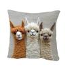 Alpaca Friend Single-Sided Printed Pillowcase Modern Style Suitable For All Room Types Decoration Does Not Include Pillow Insert