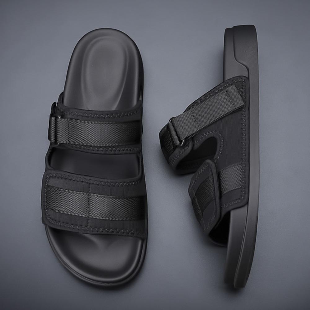 Мужские шлепанцы Летние Новые Модные Универсальные Однослойные Мягкая подошва Пляжная обувь Летние Мужские Сандалии