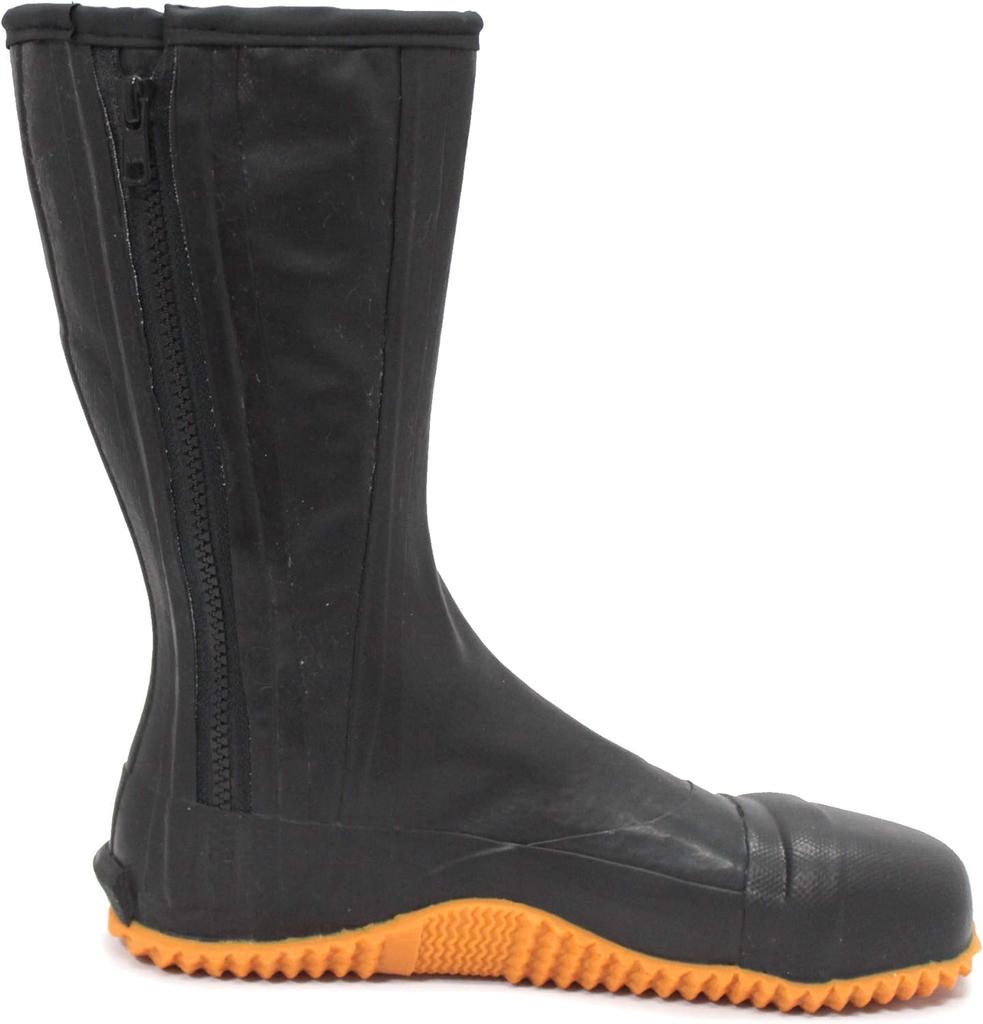 Водонепроницаемые резиновые таби Rikioh с защитой пальцев из железной резины, боковое усиление промежности, в комплекте молния, сердечник, Jikatabi, черный,