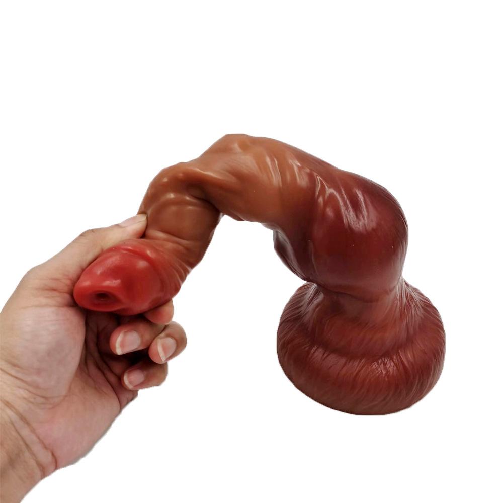 Новый большой член собаки дилдо пенис силиконовые дилдо женское устройство для мастурбации имитация животного пенис секс-продукт