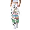 Женские повседневные модные рождественские принтованные повседневные брюки спортивные брюки длинные брюки брюки с эластичной резинкой на талии