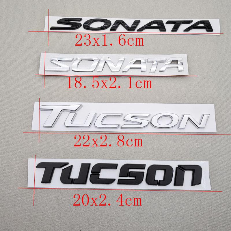 rlapg3 3D ABS SONATA TUCSON Styling Car Logo Letter Decal Tail Rear Trunk Emblem Badge Sticker For Hyundai Auto Decoration Accessories