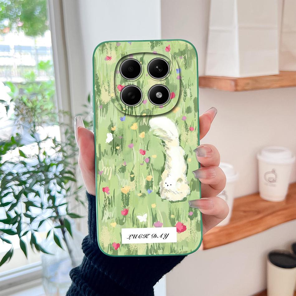 Чехол для Poco M8 Pro Милый дизайн Ударопрочный Защита для телефона Мягкий Жидкий Силикон Высокое качество Задняя крышка Для Poco M 8 M8Pro Capa