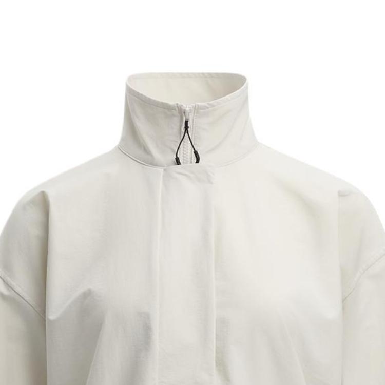 Under Armour Urban Adventure Series Solid Color Stand Collar Zip Outdoor Work Jacket Women Jacket Peak-White 1389309-110