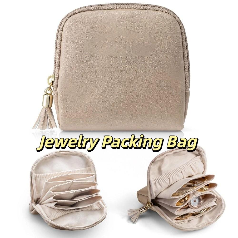 Earrings Bracelet Jewelry Packing Bag PU Leather Jewelry Holder Fashion Mini Cosmetic Bag Travel