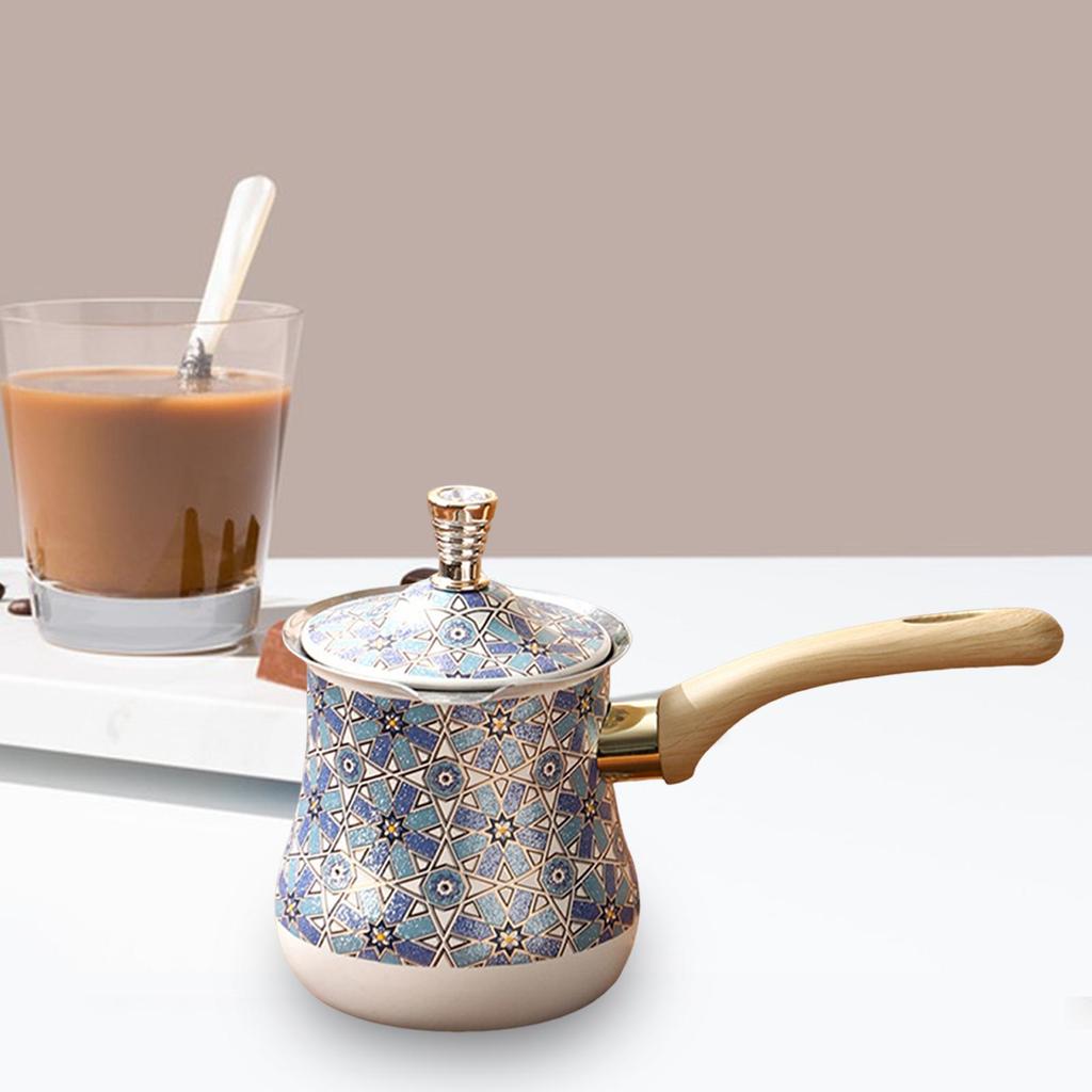 Coffee Pot Butter Warmer Jug Camping W Anti Overflow Spout with Lid Maker