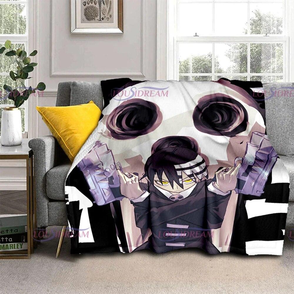 Одеяло в стиле аниме Soul Eater, ультра мягкое одеяло, теплое покрывало для кровати для путешествий, кемпинга, гостиной, дивана, декора для спальни
