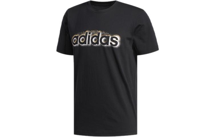 adidas Футболки Мужские Черные С Круглым Вырезом Умеренный Прямой Крой EI4607
