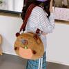 Soft Plush Capybara Daypack Large Capacity Cartoon Doll Backpack Capybara Shoulder Bag  Women
