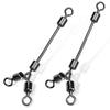 Long Leg Fishing Swivels Fishing Barrel Swivel O-Shape Fishing Connector Fishing Three Way Swivel