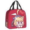 Neco Arc Cat Insulated Lunch Bags for Women Cartoon Comic Game Resuable Cooler Thermal Bento Box Work School Travel