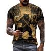 Men's T Shirt Summer Casual Short Sleeve Animal Pattern Print Crew Neck Pullover Fashion Male Funny T-Shirts Oversized Clothing