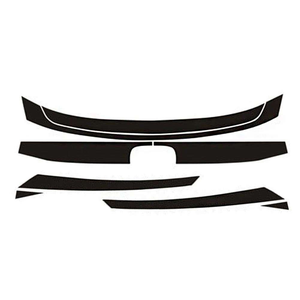 8 шт., виниловая передняя решетка из углеродного волокна, наклейка на решетку двигателя, наклейка на крышку двигателя, наклейка на автомобильную пленку для Honda Civic 10th 2016 2017 2018