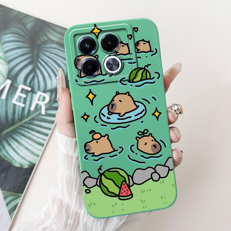 For Infinix Note 40 5G Case Cartoon Rabbit Flower Anti Slip Bumper Soft Silicone Cover For Infinix Note40 X6852 X6851 Phone Case