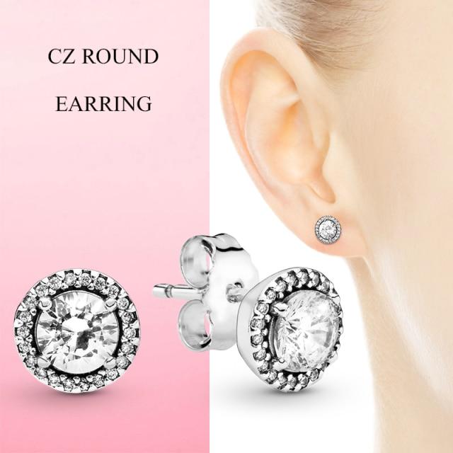 925 Серебряные серьги-гвоздики Женские модные серьги-гвоздики Ювелирные изделия