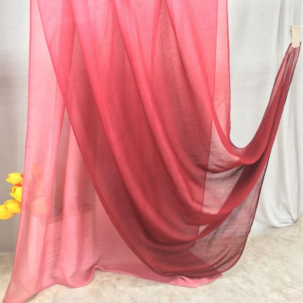 New Bamboo Gradient Modal Scarf Elegant Tie-Dye Muslim Hijab Breathable Sunscreen Headband for Women Summer Lightweight Hijab