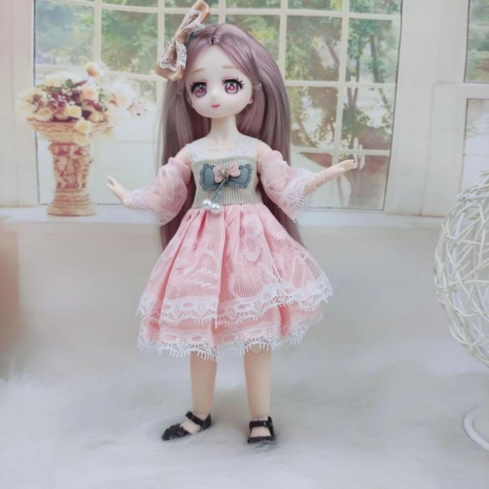 Одежда для куклы BJD 1/6 Милое платье Юбка Головной убор 30 см Кукла-принцесса Повседневный костюм Наряд Аксессуары для куклы Игрушка для DIY для девочки Подарки