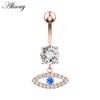 Alisouy 1 шт. хирургическая сталь кристалл циркон звезда бабочка лунные камни пуговица пирсинг пупка кольцо для живота украшения для тела