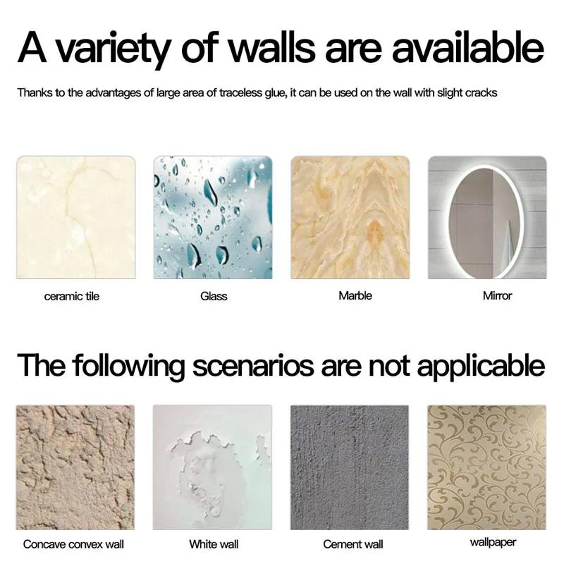 Универсальный ручной кронштейн для душа с присоской, ручная регулируемая душевая лейка для ванной комнаты, фиксированная стойка без гвоздей, душевая лейка