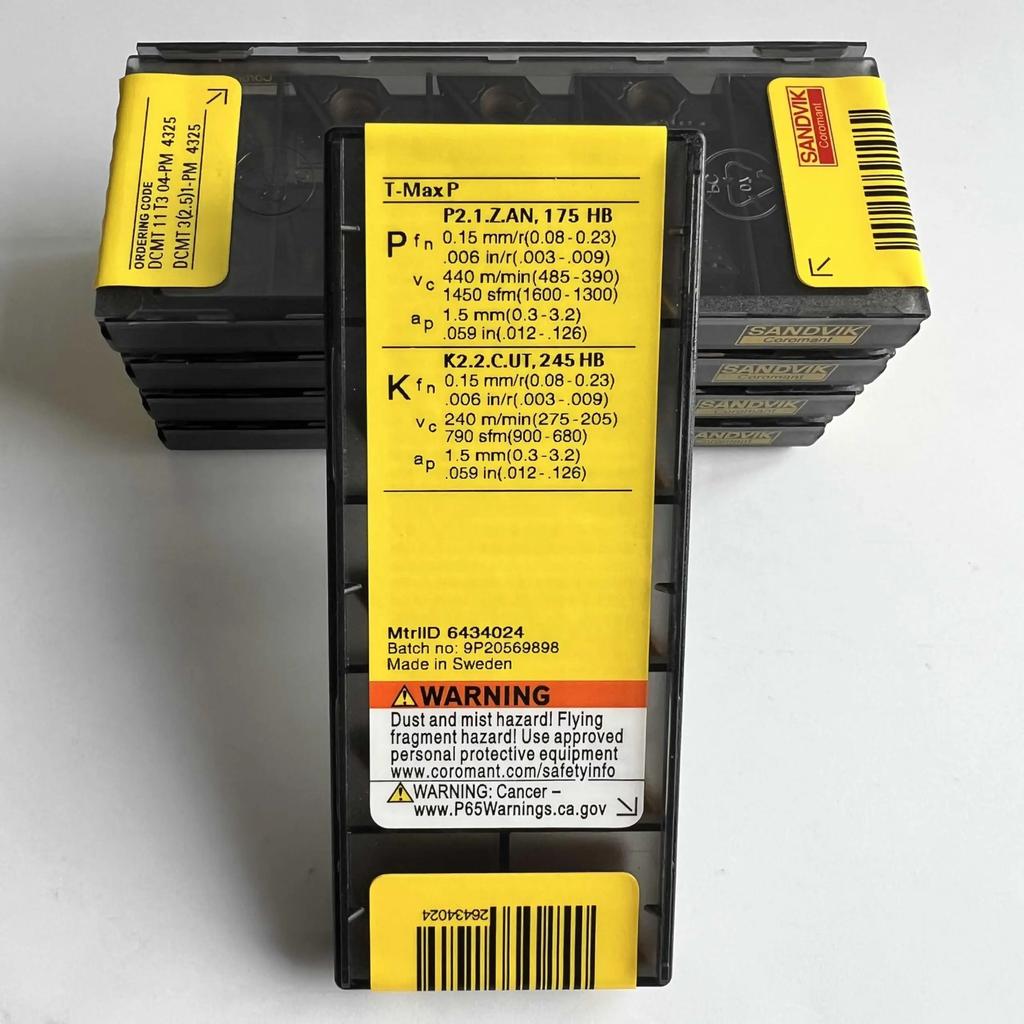 Original Sandvik / DCMT11T304-PM 4325  / CNC Lathe Carbide Blade 10 Pcs
