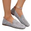 Большие размеры Lazy One-Pedal Casual Shoes Square Head Flat Bottom Hollow Fly-Woven Single Shoes