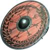 24 Inches Wooden Viking Shield Handcrafted Battle Ready Shield ~ Dragon Design Norse Compass Brown