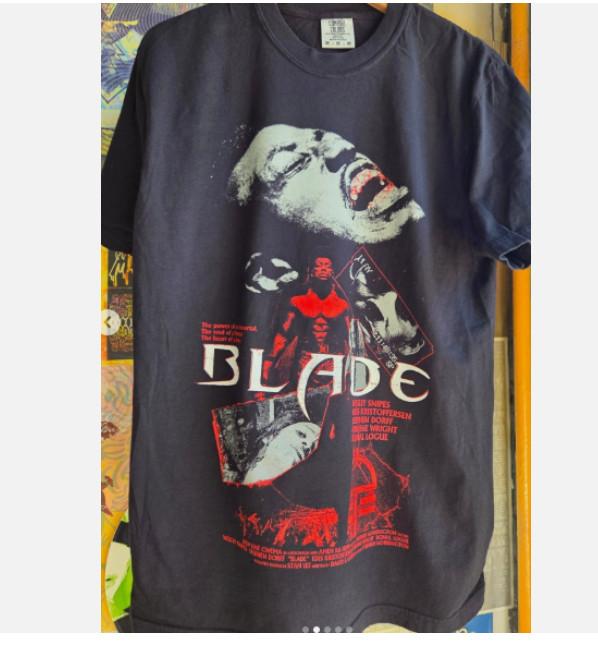 Women's Plus Size Cotton T-shirt Summer Casual Graphic Tee Short Sleeve Vintage Blade Movie short sleeve black color classic retro shirt