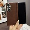 Ретро Матовый Кожаный Магнитный Чехол-Книжка с Покрытием на Петле для Samsung Galaxy Z Fold 7 6 5 4 для Беспроводной Зарядки Magsafe