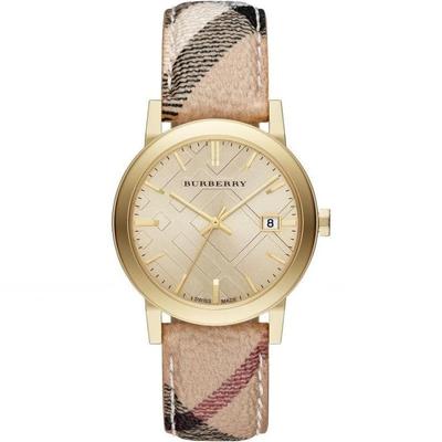 BU9026 Женские часы The City Champagne Dial с ремешком в клетку