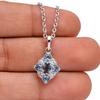 Кулон с натуральным лондонским синим топазом ~ Кулон из стерлингового серебра 925 пробы с синим топазом