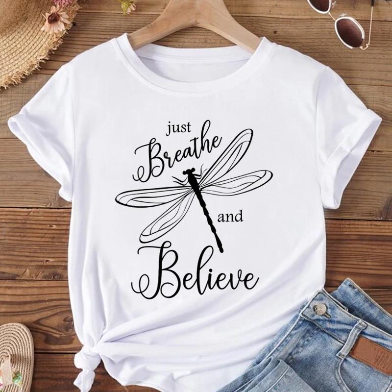 (Азиатский размер) Женская футболка с пчелиным цветком, милая трендовая милая одежда 90-х годов, модная футболка с принтом, женские футболки с коротким рукавом и графикой