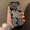 Чехол для iPhone Conan для 11/12/13/14/15 Pro, Мягкий силикон с лазерной резкой для XR/XS Max