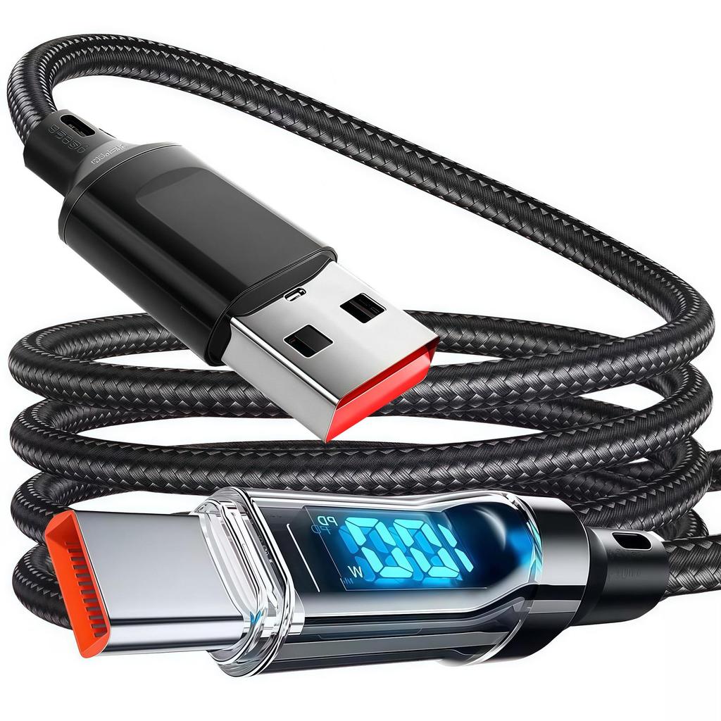 Интеллектуальный кабель для быстрой зарядки 240 Вт для устройств Apple, Huawei и Type-C