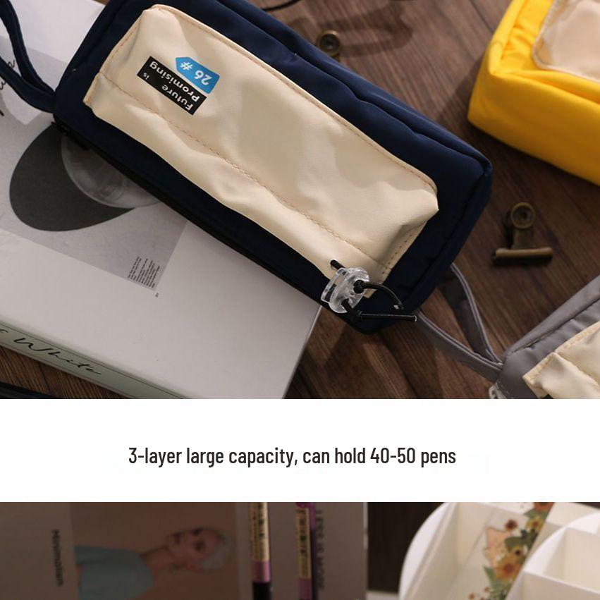 Ретро пенал: Стильная сумка для канцелярских принадлежностей для девочек - Подходит для учеников начальной, средней и старшей школы, а также студентов