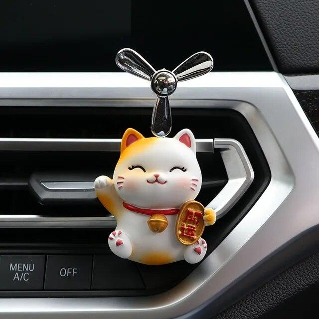 Lovely Cat Car Air Freshener Fragrance Diffuser Cute Animal Interior Accessories Car Air Conditioner Outlet Vent Perfume Clip