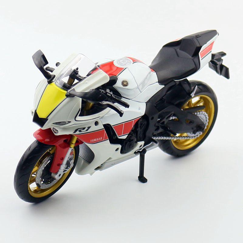 Масштаб 1/12 Yamaha YZF-R1M Модель мотоцикла Игрушка Литые модели для моделирования Мотоцикл Коллекция Украшения Игрушки для мальчиков Подарки