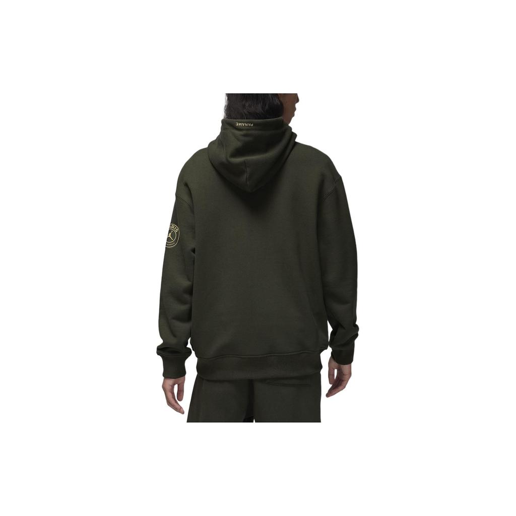 Jordan Мужская толстовка с капюшоном X PSG SS24 Letter Print, оливково-зеленая FN5325-355