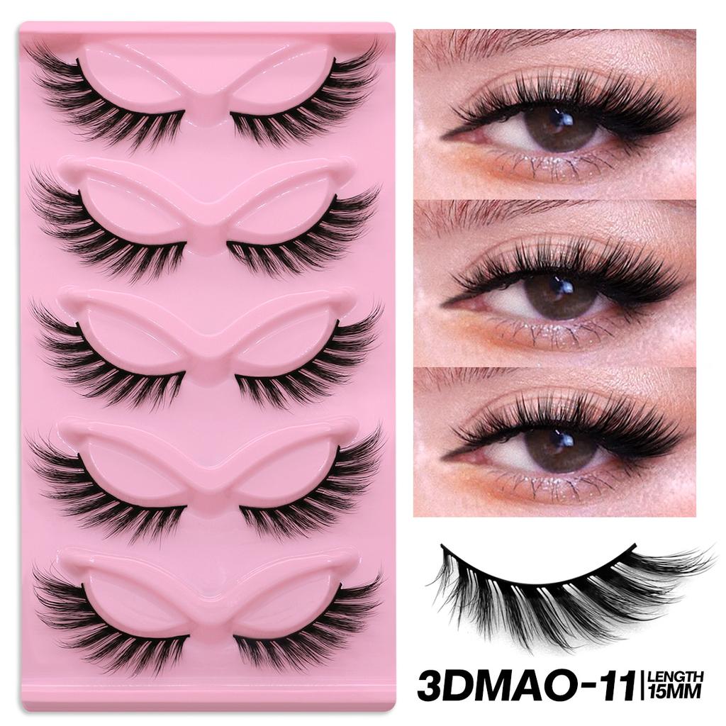 Mix Fake Eyelashes 3D Mink Lashes Fluffy Soft Wispy Eyelash Extension 4 Styles Mink False Eyelashes Makeup