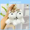 Charming Miniature Schnauzer Plush Doll Keychain Soft Stuffed Animal With Pp Cotton Filling