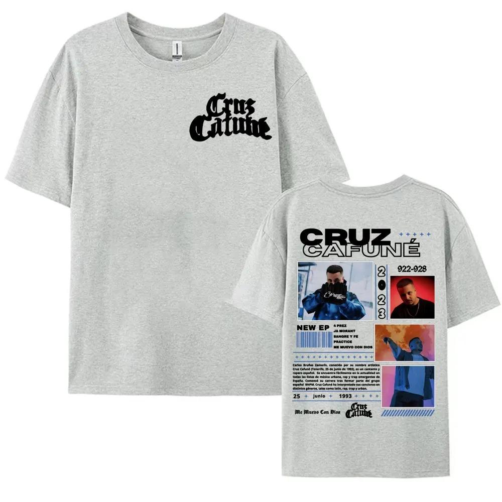 25 Летняя женская футболка Хип-хоп Уличная Принт Cruzzi Топ Оверсайз Y2k Короткий рукав Cruz Cafuné Мировой тур Уличная одежда Одежда Топ