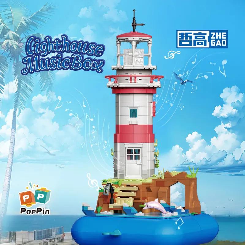 Fisherman'S Wharf Zhegao Blocks Light House Construction Blocks Cabin Juguetes Diy Toys For Girl Present Adult Present Latest Year