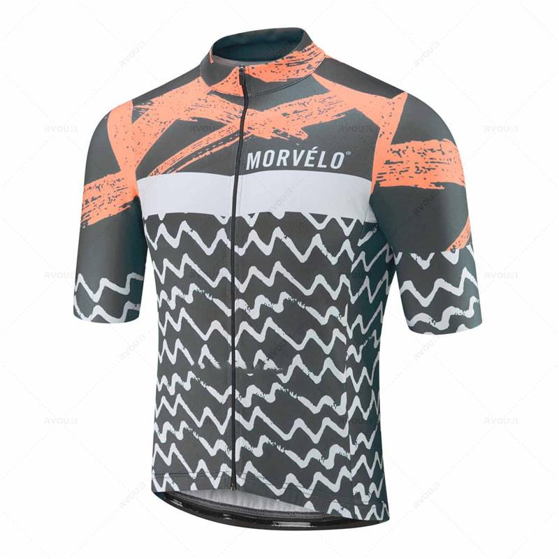 Morvelo - Мужской комплект одежды для велоспорта, Дышащий, С коротким рукавом, MTB, Велосипед, Спорт, Лето